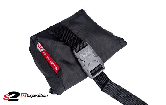 Handy throw pouch. Clip onto strap and throw underneath RV.