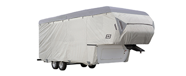 Budge Premier Fifth Wheel RV Cover Fits Fifth Wheel RVs up to 29 Long Gray, Polyproplyene 