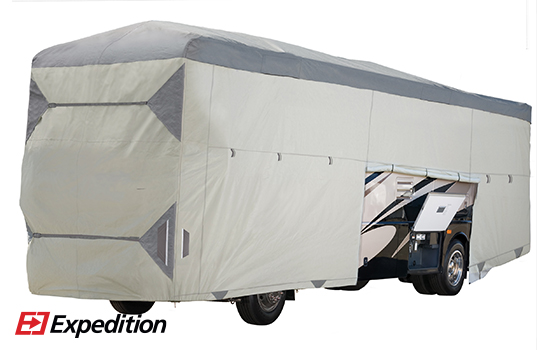 Zippered panels along full length of both sides and rear of the cover.