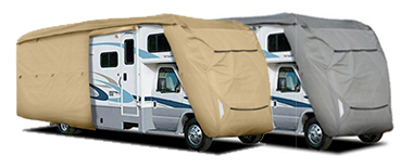 OOFIT Class C RV Cover Fits 29-32 Double Seaming Durable Fabric Reflective Strips Cursor Fluorescent Zipper 