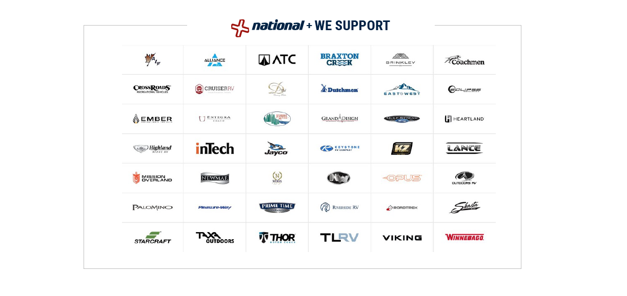 NDC We Support RV Brand Logos